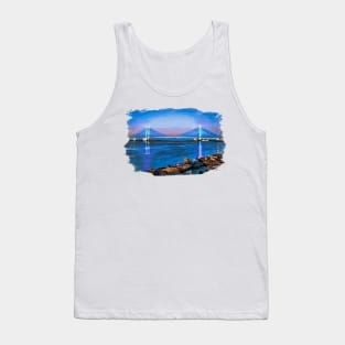 Indian River Inlet Bridge at Twilight Watercolor Tank Top